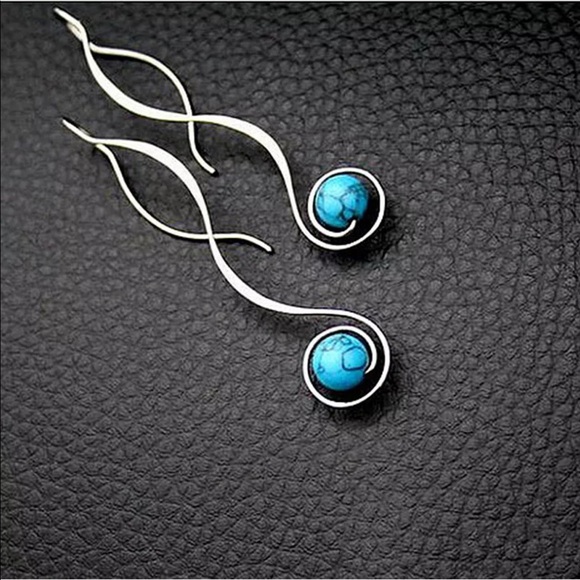 New Round Cut Tourmaline Drop Earrings Luxury 925 Silver - Picture 2 of 3